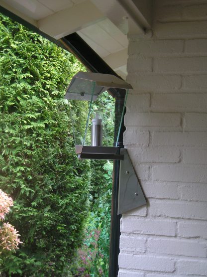 Standalone 1 Rvs/glas design lamp