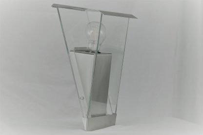Twilight 2 Rvs/glas design lamp - Afbeelding 4