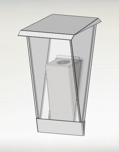 Twilight 1 Rvs/glas design lamp - Afbeelding 6