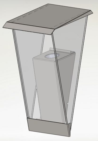 Twilight 2 Rvs/glas design lamp - Afbeelding 3