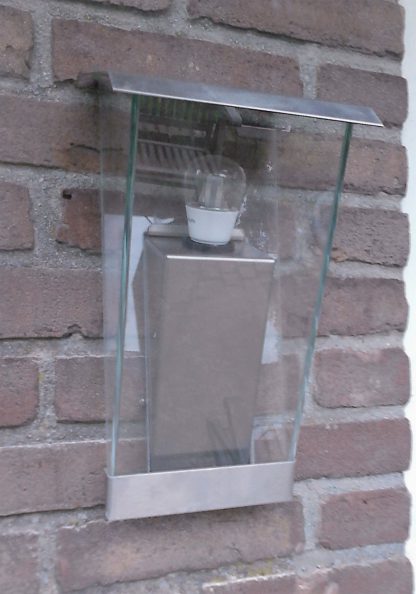 Twilight 2 Rvs/glas design lamp