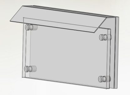 Naambord 12 met kap 12 x 25 cm - Afbeelding 3