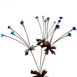 Cortenstaal Anemoon blauw