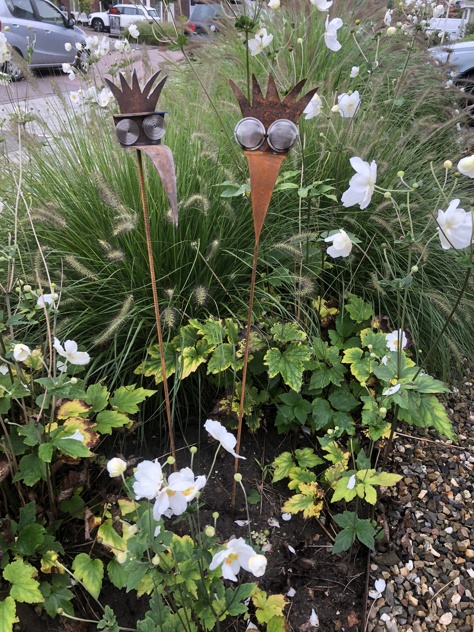 Cortenstaal tuin/ terras prikker Vogel - Afbeelding 5