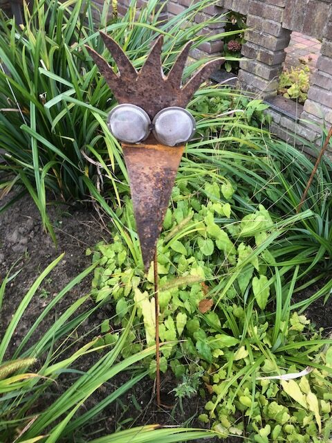 Cortenstaal tuin/ terras prikker Uil - Afbeelding 4