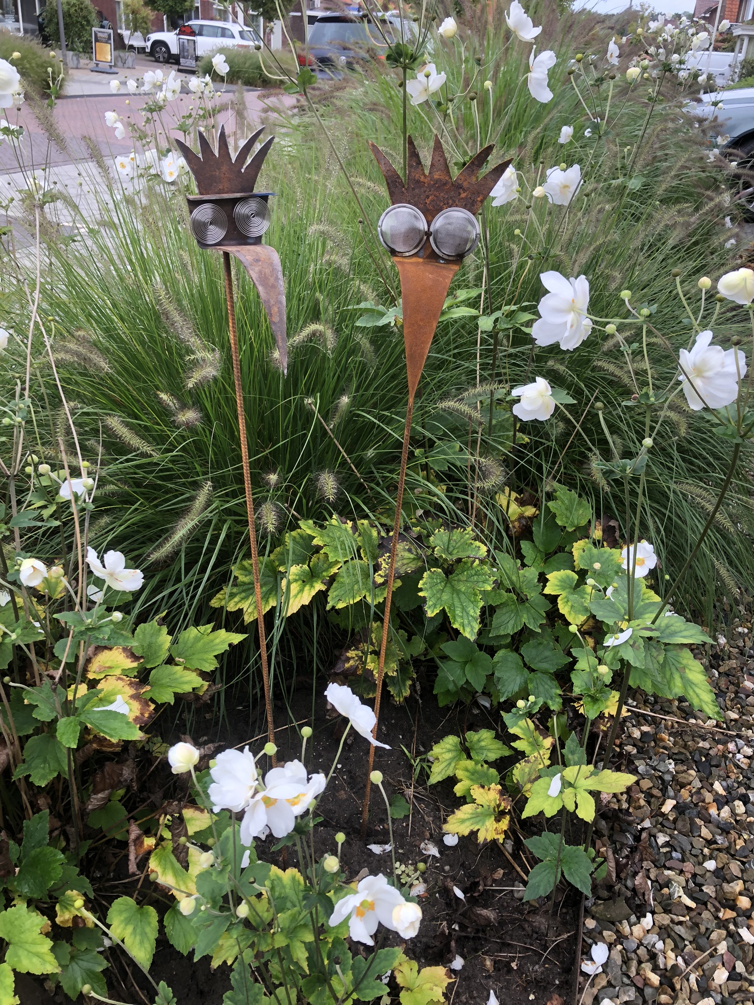 Cortenstaal tuin/ terras prikker Uil - Afbeelding 5