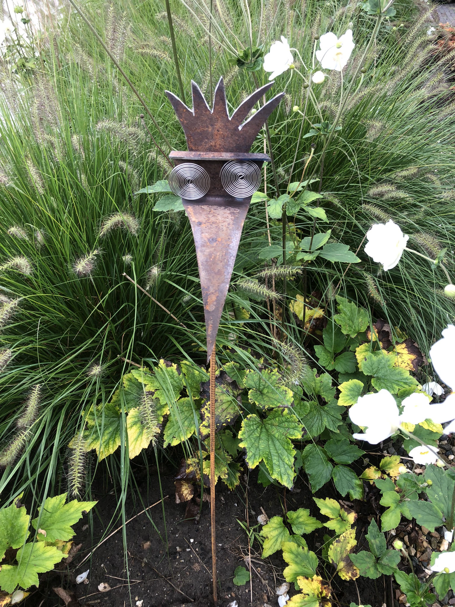 Cortenstaal tuin/ terras prikker Vogel - Afbeelding 4