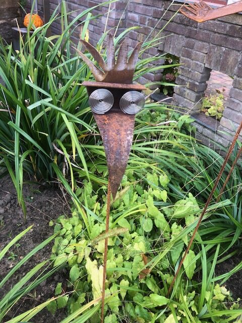 Cortenstaal tuin/ terras prikker Vogel - Afbeelding 2